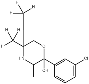 安非他酮吗啉醇-D6,1216893-18-3,结构式