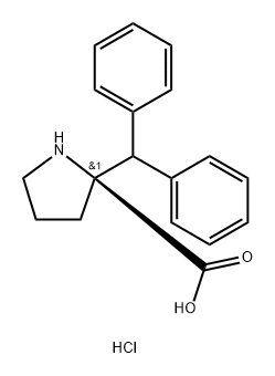 (S)-ALPHA-BENZHYDRYL-PROLINE-HCL 结构式