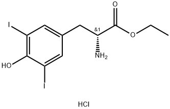 3,5-二碘-D-酪氨酸乙酯盐酸盐,1217714-30-1,结构式