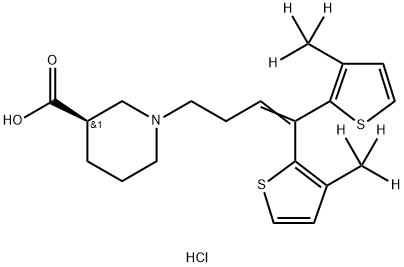 Tiagabine-D6 hydrochloride solution Structure
