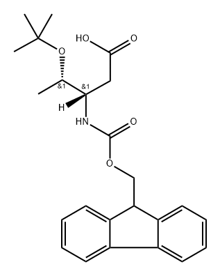 (9H-Fluoren-9-yl)MethOxy]Carbonyl D-β-homothreonine(OtBu) 结构式