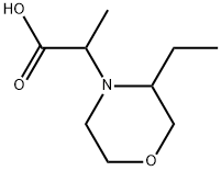 4-Morpholineacetic acid, 3-ethyl-α-methyl- Structure