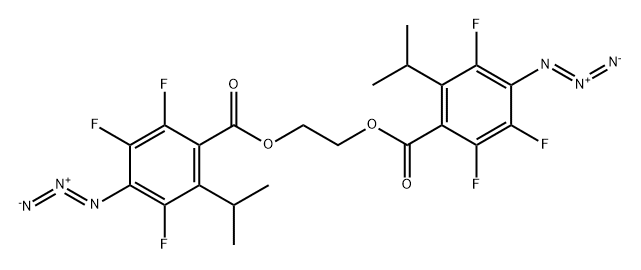Benzoic acid, 4-azido-2,3,5-trifluoro-6-(1-methylethyl)-, 1,1'-(1,2-ethanediyl) ester 结构式