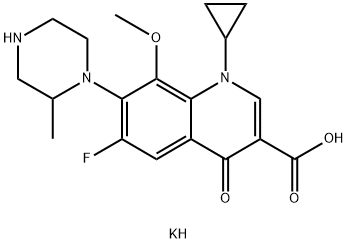 3-Quinolinecarboxylic acid, 1-cyclopropyl-6-fluoro-1,4-dihydro-8-Methoxy-7-(2-Methyl-1-piperazinyl)-4-oxo-, potassiuM salt (1:1)|