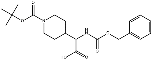 4-Piperidineacetic acid, 1-[(1,1-dimethylethoxy)carbonyl]-α-[[(phenylmethoxy)carbonyl]amino]- 结构式