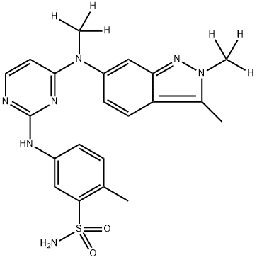 培唑帕尼-d6, 1219592-01-4, 结构式