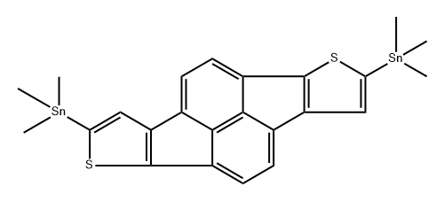 2,7-bis(trimethylstannyl)benzo[1,8]-as-indaceno[2,3-b:6,7-b']dithiophene,1219791-02-2,结构式