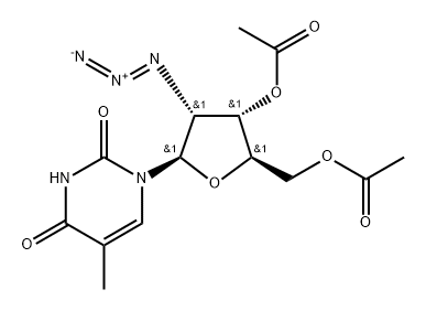 3',5'-Di-O-acetyl-2'-azido-2'-deoxy-5-methyluridine Structure