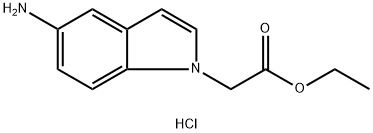 Ethyl 2-(5-amino-1H-indol-1-yl)acetate hydrochloride, 1221722-73-1, 结构式