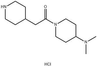 1-[4-(二甲氨基)哌啶-1-基]-2-(哌啶-4-基)乙-1-酮二盐酸盐,1221723-73-4,结构式