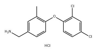 4-(2,4-二氯苯氧基)-3-甲基苯基]甲胺盐酸盐,1221724-11-3,结构式