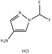 1H-Pyrazol-4-amine, 1-(difluoromethyl)-, hydrochloride (1:1) Structure