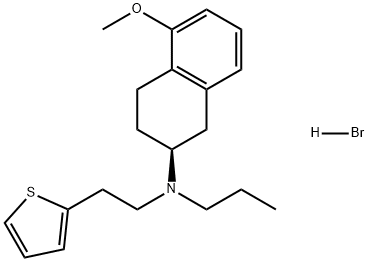 2-Thiopheneethanamine, N-propyl-N-[(2S)-1,2,3,4-tetrahydro-5-methoxy-2-naphthalenyl]-, hydrobromide (1:1),1222074-05-6,结构式
