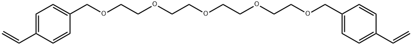 1,1′-オキシビス(エチレンオキシエチレンオキシメチレン)ビス(4-ビニルベンゼン) 化学構造式