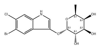 5-Bromo-6-chloro-3-indolyl-α-L-fucopyranoside Struktur