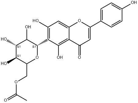 6-O-アセチルイソビテキシン 化学構造式