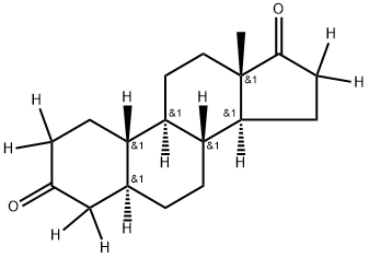 (5α)-Estrane-3,17-dione-d6 Struktur