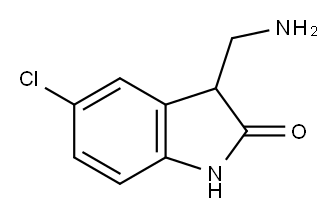 3-(aminomethyl)-5-chloro-2,3-dihydro-1H-indol-2-one 化学構造式