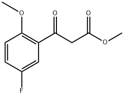 甲基 3-(5-氟-2-甲氧苯基)-3-氧亚基丙酯, 1226233-97-1, 结构式