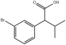 Benzeneacetic acid, 3-bromo-α-(1-methylethyl)- Structure