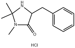 4-Imidazolidinone, 2,2,3-trimethyl-5-(phenylmethyl)-, hydrochloride (1:1) Structure