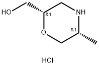 2-Morpholinemethanol, 5-methyl-, hydrochloride, (2S,5R)- Structure