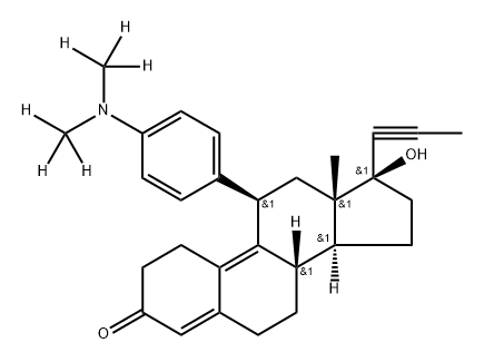 米非司酮 D6, 1228097-18-4, 结构式