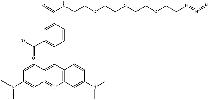 TAMRA-PEG3-叠氮化物, 1228100-59-1, 结构式
