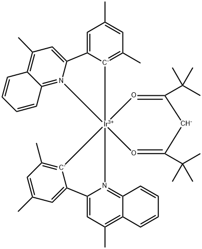 Ir(mphmq)2(tmd) 化学構造式