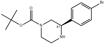 tert-butyl (R)-3-(4-bromophenyl)piperazine-1-carboxylate Structure