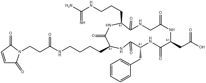 Cyclo[L-arginylglycyl-L-α-aspartyl-D-phenylalanyl-N6-[3-(2,5-dihydro-2,5-dioxo-1H-pyrrol-1-yl)-1-oxopropyl]-L-lysyl]|CYCLO(ARG-GLY-ASP-DPHE-LYS(MAL))