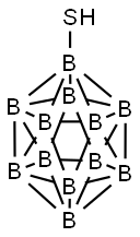 1,2,3,4,5,6,7,8,9,10,11-十一氢-12-巯基十二硼烷, 12294-22-3, 结构式