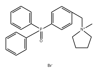 Pyrrolidinium, 1-[[4-(diphenylphosphinyl)phenyl]methyl]-1-methyl-, bromide (1:1) Structure