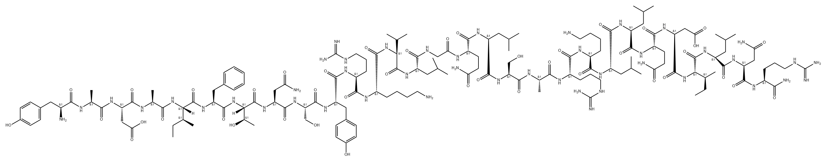 somatotropin releasing hormone (1-29) amide, 27-Leu- Structure