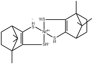 Nickle,bis[(1R,4S)-1,7,7-trimethylbicyclo[2,2,1]hept-2-ene-2,3-dithiolato(2-)-Ks2,kS3]-,(SP-4-1-)] Structure