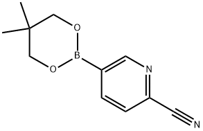 2-Cyanopyridine-5-boronic acid neopentyl glycol ester Structure