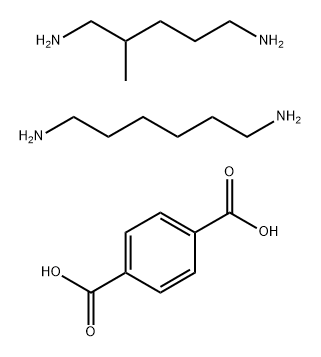 1,4-Benzenedicarboxylic acid, polymer with 1,6-hexanediamine and 2-methyl-1,5-pentanediamine Struktur