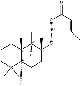 (2R)-3,3'aβ,6',6',9'aβ-Pentamethyl-3'a,4',5',5'aα,6',7',8',9',9'a,9'bα-decahydrospiro[furan-2(5H),2'(1'H)-naphtho[2,1-b]furan]-5-one Structure