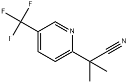 2-methyl-2-(5-(trifluoromethyl)pyridin-2-yl)propionitrile Struktur