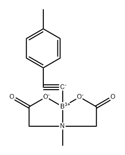[2-(4-Methylphenyyl)ethynyl-boronic acid MIDA ester Struktur