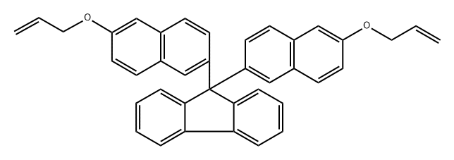 9,9-二(6-烯丙氧基-2-萘基)芴 结构式