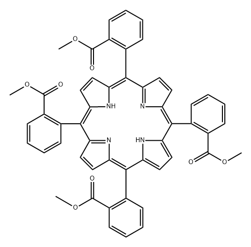 meso-Tetra (2-carboxyphenyl) porphine tetramethyl ester 结构式