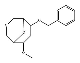 D-allo-Heptitol, 1,7:2,6-dianhydro-4-deoxy-3-O-methyl-5-O-(phenylmethyl)- Struktur