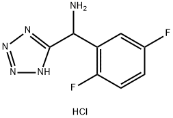 (2,5-Difluorophenyl)(1H-1,2,3,4-tetrazol-5-yl)methanamine Hydrochloride Structure