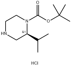(S)-1-BOc-2-isopropyl-piperazine hcl, 1241725-73-4, 结构式