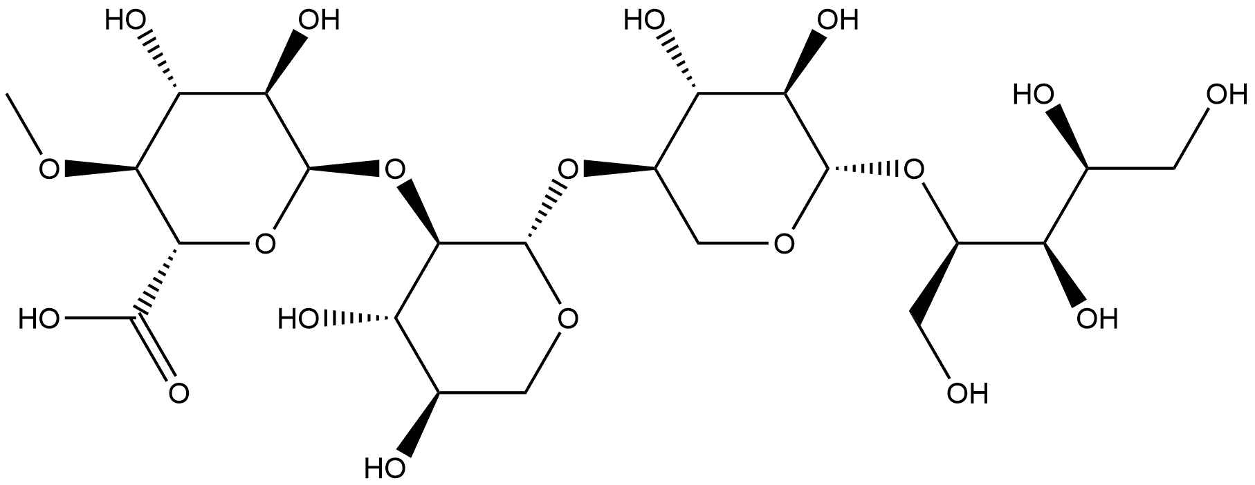 ALDOTRIOURONIC ACID (TERMINAL SUBSTITUTION, BOROHYDRIDE REDUCED), 1242443-16-8, 结构式