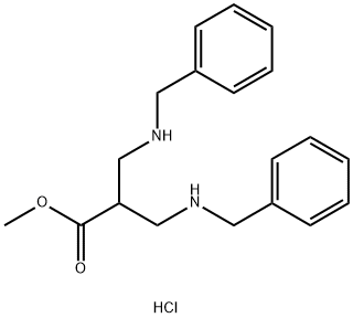 3-(苄基氨基)-2-((苄基氨)甲基)丙酸甲酯二盐酸盐, 1243306-84-4, 结构式