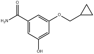 3-(Cyclopropylmethoxy)-5-hydroxybenzamide,1243347-39-8,结构式