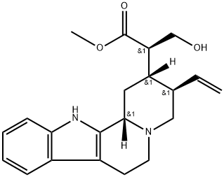 (16R)-18,19-ジデヒドロ-17-ヒドロキシコリナン-16-カルボン酸メチル 化学構造式