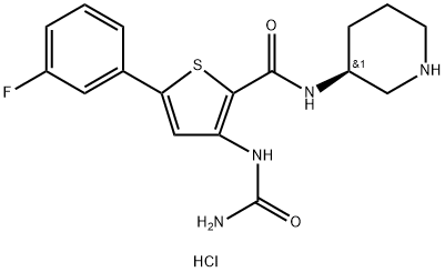 AZD7762 HCL, 1246094-78-9, 结构式